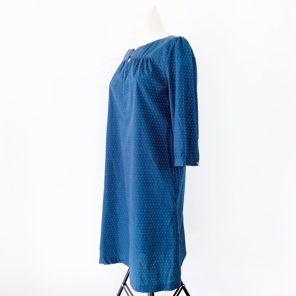 A.P.C Polka Dot Cotton Dress 3/4 Sleeve Size Large - Picture 2 of 7